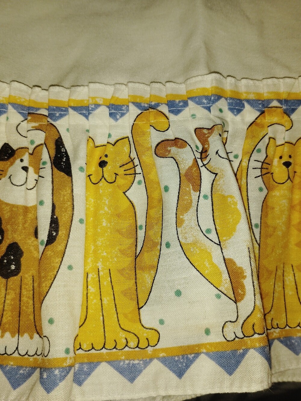 Cute Cat Print Border Window Valance- Set Of 2 - Picture 4 of 5